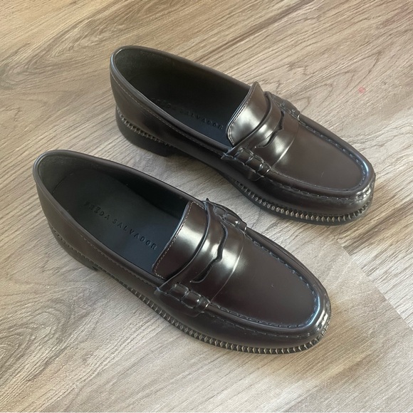 Freda Salvador Espresso Spazzolato Elba Penny Loafers - Picture 2 of 10